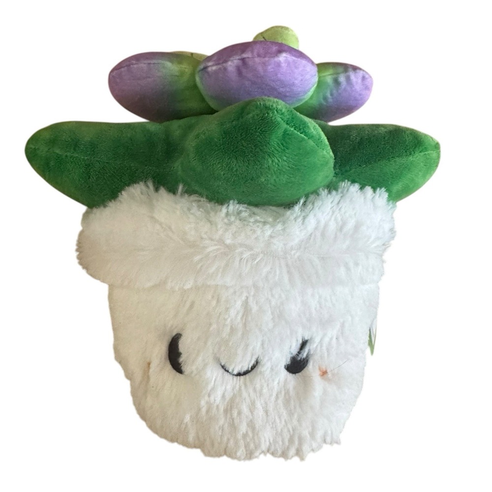 Squishable Plush Potted Flower Plant Plush Stuffed Animal Purple Flower NWT